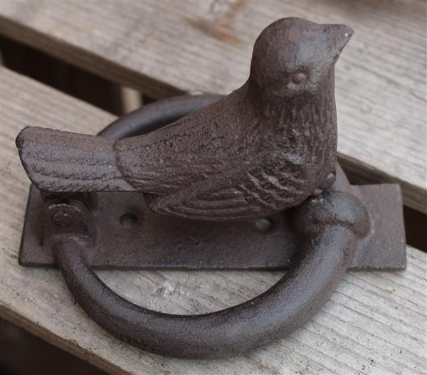 Grote foto deurklopper vogel gietijzer lh235 tuin en terras tuindecoratie