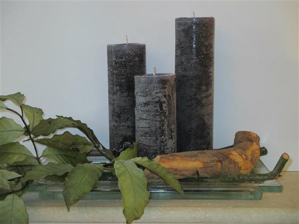 Grote foto krulkaarsen bika kaarsen set van 3 zwart 333100 huis en inrichting woningdecoratie