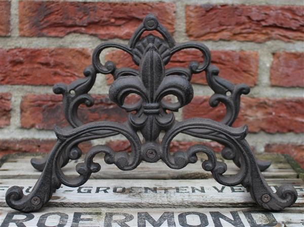 Grote foto tuinslanghouder haspel franse lelie gietijzer tg123 tuin en terras tuindecoratie