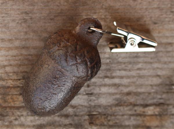 Grote foto tafelkleedgewichtjes eikel donkerbruin gietijzer tk010b tuin en terras tuindecoratie