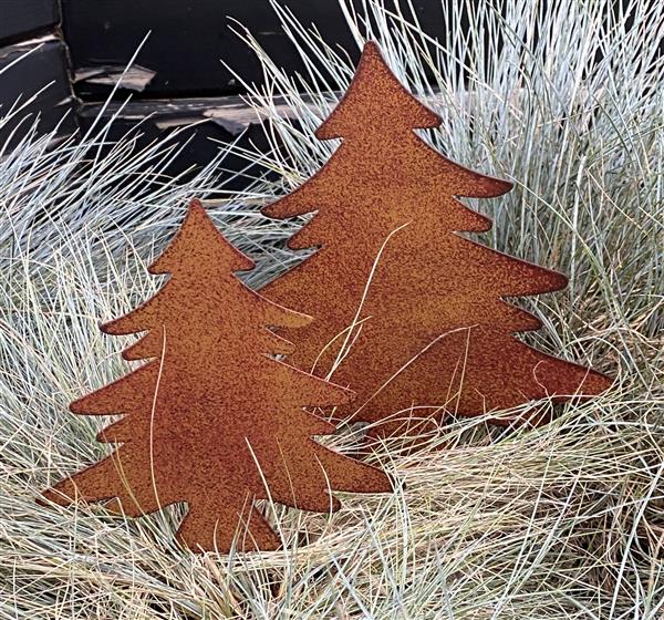 Grote foto tuinsteker kerstboom roestig metaal sb205 tuin en terras tuindecoratie