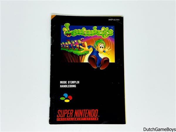 Grote foto super nintendo snes lemmings fah manual spelcomputers games overige nintendo games
