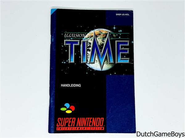 Grote foto super nintendo snes illusion of time hol manual spelcomputers games overige nintendo games