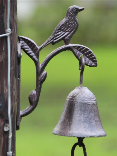 Grote foto deurbel vogel gietijzer db143 tuin en terras tuindecoratie
