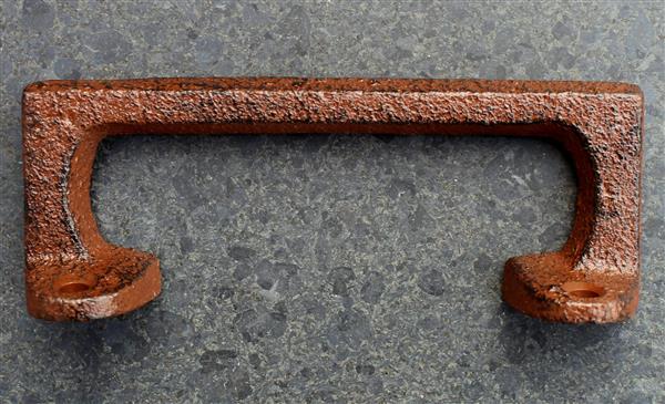 Grote foto handgreep strak rechthoek 11 6 cm. gietijzer bruin hg790 huis en inrichting overige
