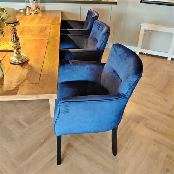 Grote foto velvet eetkamer stoel huis en inrichting stoelen