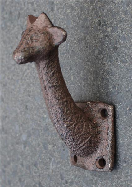 Grote foto kapstokhaak giraffe gietijzer 6y3042 huis en inrichting woningdecoratie