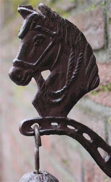 Grote foto deurbel paardenhoofd gietijzer db145 tuin en terras tuindecoratie