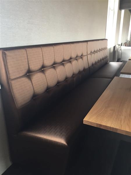 Grote foto luxe wandbank met carre stiksel 103cm x 135cm huis en inrichting bankstellen