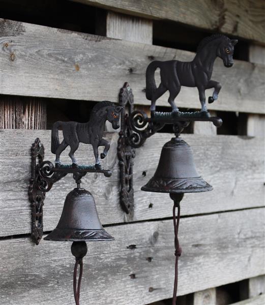 Grote foto deurbel paard pony small gietijzer db187s tuin en terras tuindecoratie