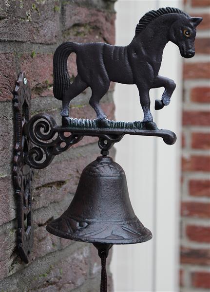 Grote foto deurbel paard pony gietijzer m db187m tuin en terras tuindecoratie