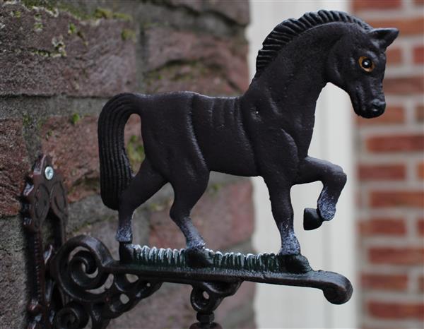 Grote foto deurbel paard pony gietijzer m db187m tuin en terras tuindecoratie