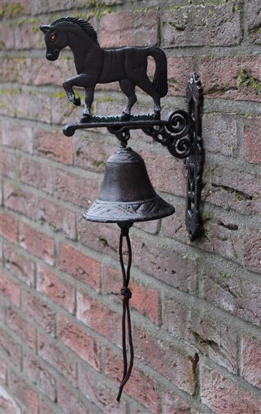 Grote foto deurbel paard pony gietijzer m db187m tuin en terras tuindecoratie