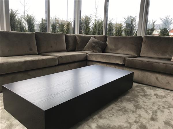 Grote foto velours hoekbank op maat 275cmx200cm huis en inrichting bankstellen