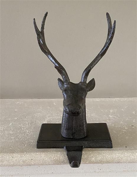 Grote foto stocking hanger hert met sierhaak gietijzer xm182 huis en inrichting woningdecoratie