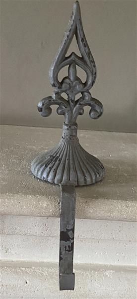 Grote foto stocking hanger franse lelie kasthaak grijsachtig gietijzer xm749 huis en inrichting woningdecoratie
