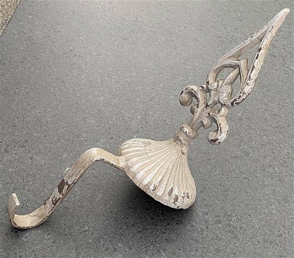 Grote foto stocking hanger franse lelie kasthaak grijsachtig gietijzer xm749 huis en inrichting woningdecoratie