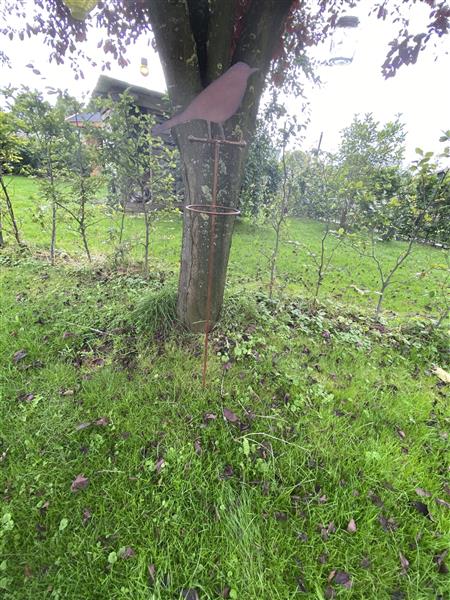 Grote foto tuinsteker bloempothouder vogel 117cm metaal bph250 tuin en terras overige tuin en terras