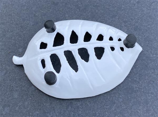 Grote foto zeepbakje blad wit gietijzer bs081w verzamelen overige verzamelingen