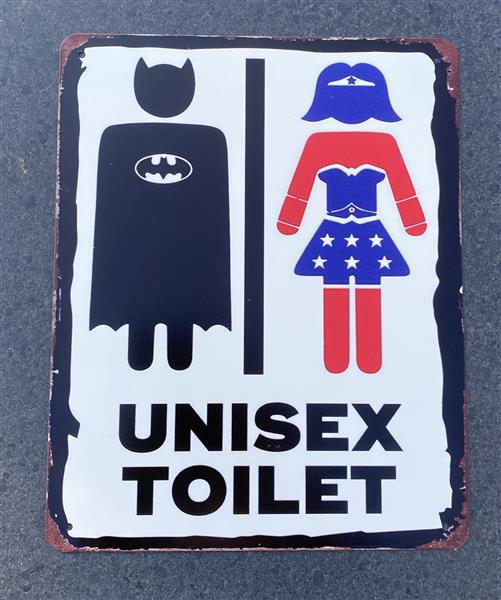 Grote foto tekstbord unisex toilet tb540 huis en inrichting woningdecoratie
