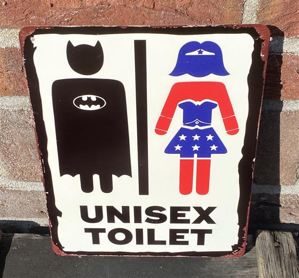 Grote foto tekstbord unisex toilet tb540 huis en inrichting woningdecoratie