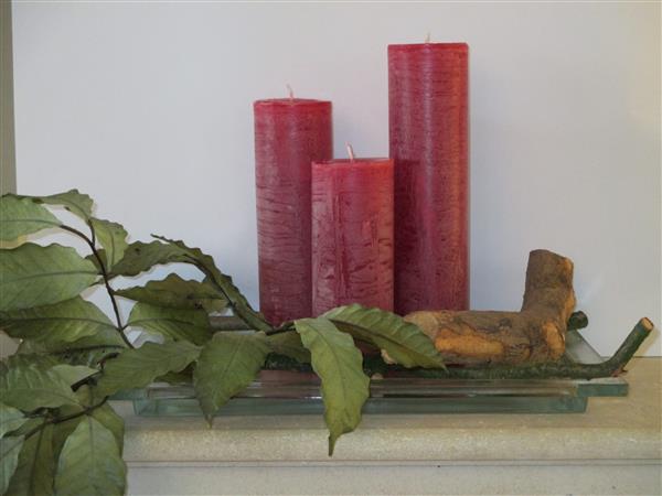 Grote foto krulkaarsen bika kaarsen set van 3 kerstrood 333126 huis en inrichting woningdecoratie