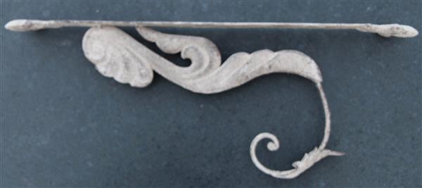 Grote foto wandhaak aged metal 47 cm. bruin grijs am09b huis en inrichting woningdecoratie
