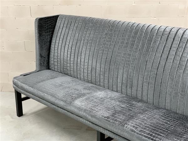 Grote foto luxe grijze eetkamerbank 160cm huis en inrichting bankstellen