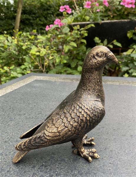 Grote foto duif gietijzer bronskleur vg132 tuin en terras tuindecoratie