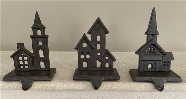 Grote foto stocking hanger kerk met sierhaak gietijzer xm152 huis en inrichting woningdecoratie