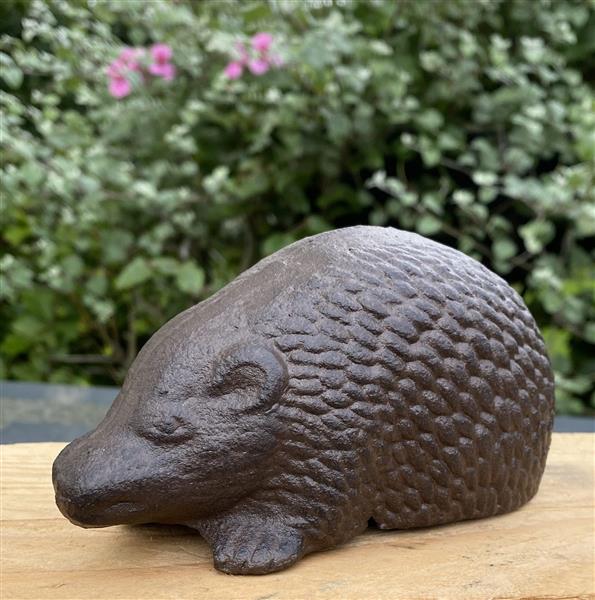 Grote foto dierenbeeld egel gietijzer groot tt46h tuin en terras tuindecoratie