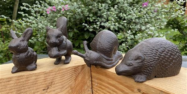 Grote foto dierenbeeld egel gietijzer groot tt46h tuin en terras tuindecoratie