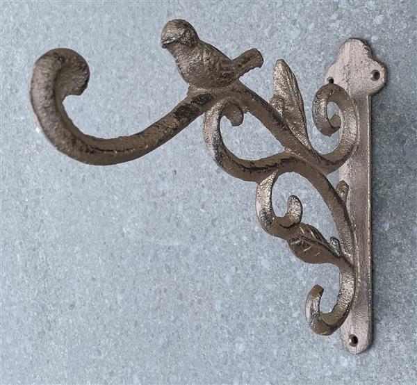 Grote foto wandhaak vogel 22cm. gietijzer wg109 huis en inrichting woningdecoratie