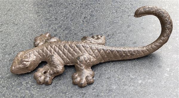Grote foto salamander hagedis muurhanger metaal hg110 tuin en terras tuindecoratie
