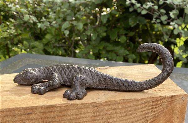 Grote foto salamander hagedis muurhanger metaal hg110 tuin en terras tuindecoratie