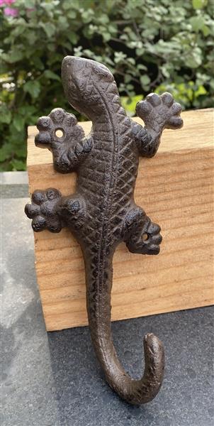 Grote foto salamander hagedis muurhanger metaal hg110 tuin en terras tuindecoratie