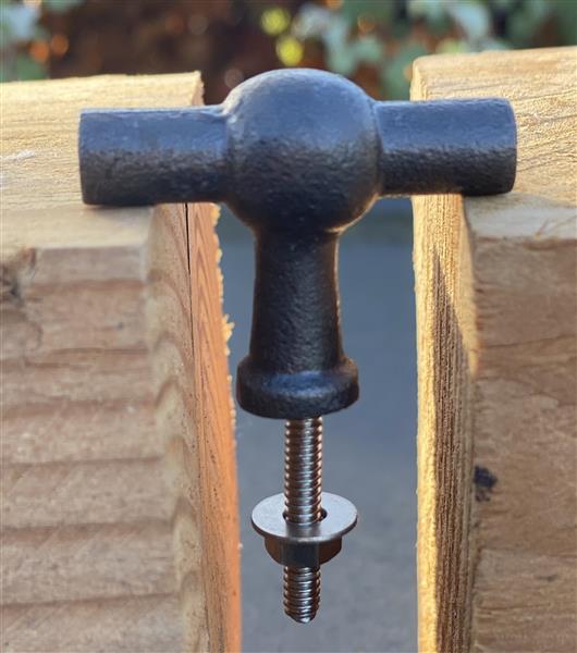 Grote foto handgreep knop antraciet gietijzer huis en inrichting woningdecoratie