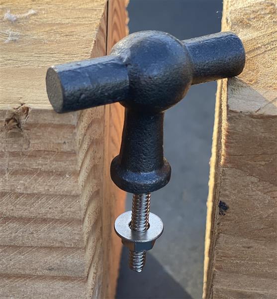 Grote foto handgreep knop antraciet gietijzer huis en inrichting woningdecoratie