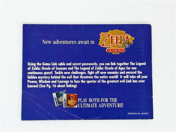 Grote foto gameboy color the legend of zelda oracle of ages usa manual spelcomputers games overige nintendo games