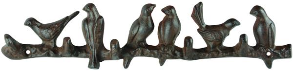 Grote foto kapstokhaak vogels 5 haken groot gietijzer lh243 huis en inrichting woningdecoratie
