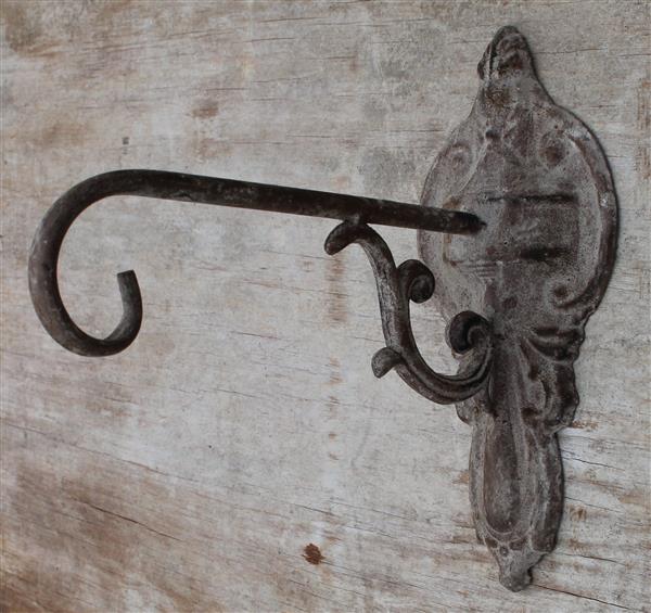 Grote foto wandhaak aged metal 25 cm. grijs bruin wg320 huis en inrichting woningdecoratie