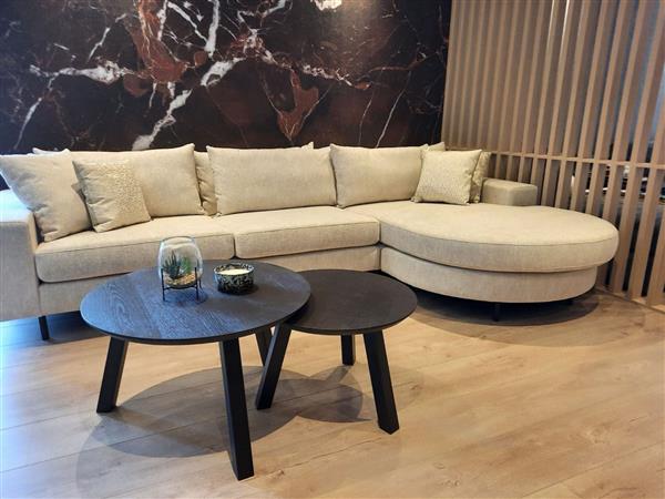 Grote foto bank met ronde longchair 170cm breed huis en inrichting bankstellen