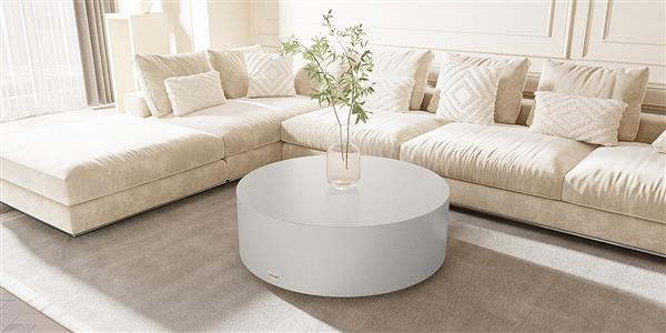 Grote foto ronde salontafel puuur 50x35cm mdf mat huis en inrichting eettafels