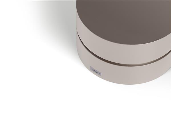 Grote foto ronde design salontafel puuur 50x35cmh mdf mat huis en inrichting eettafels