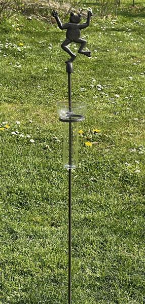 Grote foto regenmeter kikker gietijzer rm132b tuin en terras tuindecoratie