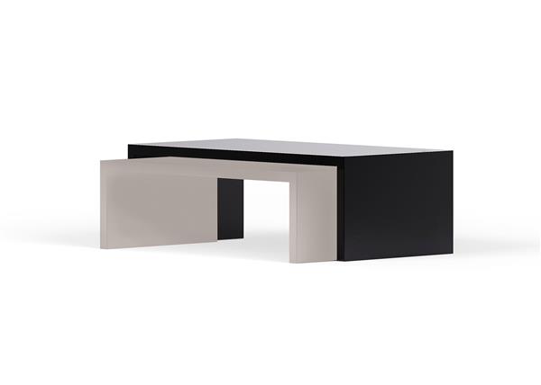 Grote foto dubbele salontafel puuur 80x50cm mdf mat huis en inrichting eettafels