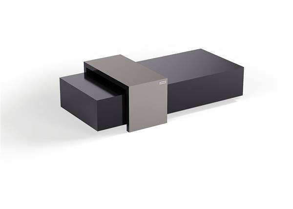 Grote foto moderne salontafel met bijzettafel puuur 80x50cm mdf mat huis en inrichting eettafels