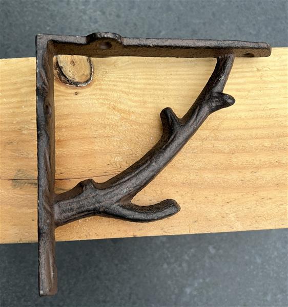Grote foto plankdrager boomtak tak 14.2 cm. gietijzer pd1147 huis en inrichting overige