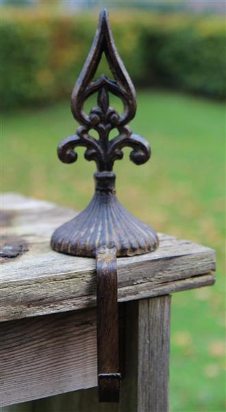 Grote foto stocking hanger franse lelie brons bruin gietijzer xm449c diversen overige diversen