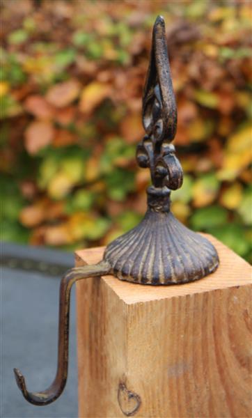 Grote foto stocking hanger franse lelie brons bruin gietijzer xm449c diversen overige diversen
